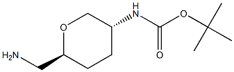 tert-butyl ((3R,6S)-6-(aminomethyl)tetrahydro-2H-pyran-3-yl)carbamate 구조식 이미지