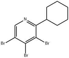 2-Cyclohexyl-3,4,5-tribromopyridine Structure