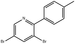 3,5-Dibromo-6-(4-tolyl)pyridine Structure