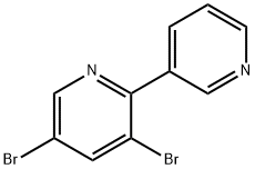 3,5-Dibromo-2-(3-pyridyl)pyridine Structure