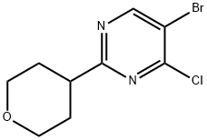 4-Chloro-5-bromo-2-(4-tetrahydropyranyl)pyrimidine 구조식 이미지