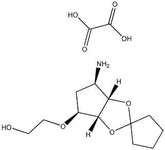 2-((3aS,4R,6S,6aR)-4-aminotetrahydro-3aH-spiro[cyclopenta[d][1,3]dioxole-2,1'-cyclopentane]-6-yloxy)ethanol oxalic acid salt Structure