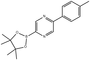 2-(4,4,5,5-tetramethyl-1,3,2-dioxaborolan-2-yl)-5-(p-tolyl)pyrazine Structure