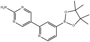 2-(2-Amino-5-pyrimidyl)pyridine-4-boronic acid pinacol ester Structure