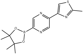 5-(2-Methyl-4-thiazolyl)pyrazine-2-boronic acid pinacol ester Structure