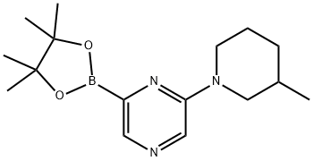 6-(3-METHYLPIPERIDIN-1-YL)PYRAZINE-2-BORONIC ACID PINACOL ESTER Structure