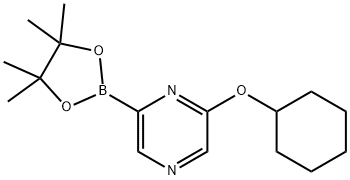 6-(CYCLOHEXYLOXY)PYRAZINE-2-BORONIC ACID PINACOL ESTER 구조식 이미지