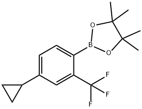 2-(4-cyclopropyl-2-(trifluoromethyl)phenyl)-4,4,5,5-tetramethyl-1,3,2-dioxaborolane Structure