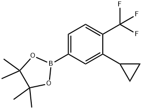 2-(3-cyclopropyl-4-(trifluoromethyl)phenyl)-4,4,5,5-tetramethyl-1,3,2-dioxaborolane Structure
