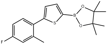 5-(4-Fluoro-2-methylphenyl)thiophene-2-boronic acid pinacol ester Structure