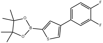 4-(3,4-Difluorophenyl)thiophene-2-boronic acid pinacol ester 구조식 이미지