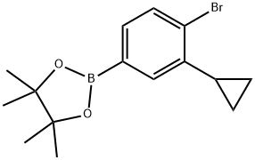 2-(4-bromo-3-cyclopropylphenyl)-4,4,5,5-tetramethyl-1,3,2-dioxaborolane 구조식 이미지