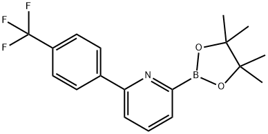 6-(4-Trifluoromethylphenyl)pyridine-2-boronic acid pinacol ester 구조식 이미지