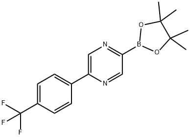 5-(4-Trifluoromethylphenyl)pyrazine-2-boronic acid pinacol ester Structure