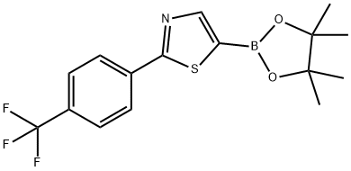 5-(4,4,5,5-tetramethyl-1,3,2-dioxaborolan-2-yl)-2-(4-(trifluoromethyl)phenyl)thiazole 구조식 이미지