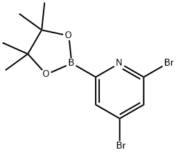 4,6-Dibromopyridine-2-boronic acid pinacol ester 구조식 이미지