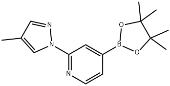2-(4-methyl-1H-pyrazol-1-yl)-4-(4,4,5,5-tetramethyl-1,3,2-dioxaborolan-2-yl)pyridine Structure