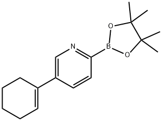 5-(1-Cyclohexenyl)pyridine-2-boronic acid pinacol ester 구조식 이미지