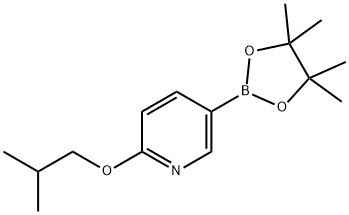 Pyridine, 2-(2-methylpropoxy)-5-(4,4,5,5-tetramethyl-1,3,2-dioxaborolan-2-yl)- Structure