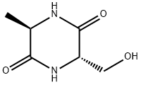 2,5-Piperazinedione, 3-(hydroxymethyl)-6-methyl-, (3S,6R)- Structure