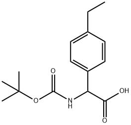 2-(Boc-amino)-2-(4-ethylphenyl)acetic acid Structure