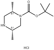 tert-butyl (2S,5S)-2,5-dimethylpiperazine-1-carboxylate hydrochloride 구조식 이미지