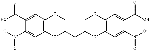 1',3'-bis(4-carboxy-2-methoxy-5-nitrophenoxy)propane Structure