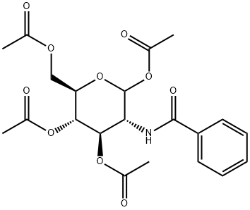 1,3,4,6-Tetra-O-acetyl-2-benzoylamino-2-deoxy-D-glucopyranoside 구조식 이미지