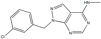1-[(3-chlorophenyl)methyl]-N-methyl-1H-pyrazolo[3,4-d]pyrimidin-4-amine Structure