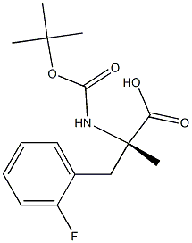 (2S)-2-{[(tert-butoxy)carbonyl]amino}-3-(2-fluorophenyl)-2-methylpropanoic acid 구조식 이미지