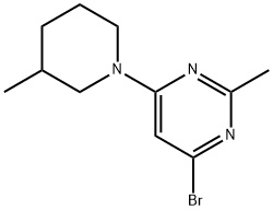 4-bromo-2-methyl-6-(3-methylpiperidin-1-yl)pyrimidine 구조식 이미지