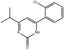 2-Hydroxy-4-(2-chlorophenyl)-6-(iso-propyl)pyrimidine 구조식 이미지