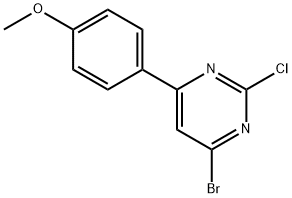 2-Chloro-4-bromo-6-(4-methoxyphenyl)pyrimidine Structure