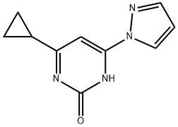 2-hydroxy-4-(1H-pyrozol-1-yl)-6-cyclopropylpyrimidine Structure