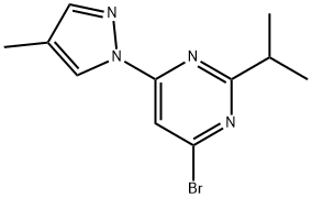 4-Bromo-2-(iso-propyl)-6-(1H-4-methylpyrozol-1-yl)pyrimidine Structure