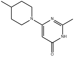 4-hydroxy-2-methyl-6-(4-methylpiperidin-1-yl)pyrimidine 구조식 이미지