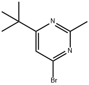 4-Bromo-6-(tert-butyl)-2-methylpyrimidine Structure