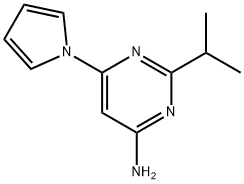 4-Amino-2-(iso-propyl)-6-(1H-pyrrol-1-yl)pyrimidine 구조식 이미지