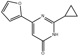 4-Hydroxy-2-cyclopropyl-6-(2-furyl)pyrimidine 구조식 이미지