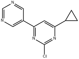 2-chloro-4-(pyrimidin-5-yl)-6-cyclopropylpyrimidine Structure