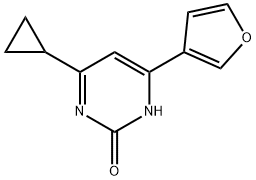 2-hydroxy-4-(3-furyl)-6-cyclopropylpyrimidine 구조식 이미지
