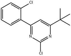 2-chloro-4-(2-chlorophenyl)-6-(tert-butyl)pyrimidine Structure