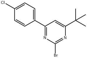 2-bromo-4-(4-chlorophenyl)-6-(tert-butyl)pyrimidine Structure