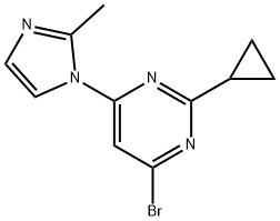 4-Bromo-2-cyclopropyl-6-(2-methylimidazol-1-yl)pyrimidine 구조식 이미지