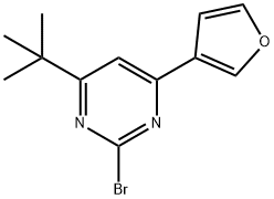 2-bromo-4-(3-furyl)-6-(tert-butyl)pyrimidine 구조식 이미지