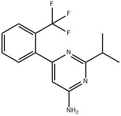 4-Amino-2-(iso-propyl)-6-(2-trifluoromethylphenyl)-pyrimidine Structure