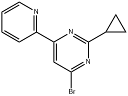 4-Bromo-2-cyclopropyl-6-(2-pyridyl)pyrimidine 구조식 이미지