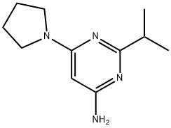 4-Amino-2-(iso-propyl)-6-(pyrrolidin-1-yl)pyrimidine 구조식 이미지