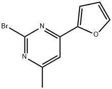 2-Bromo-4-(2-furyl)-6-methylpyrimidine 구조식 이미지