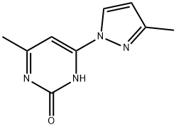 2-Hydroxy-4-(3-methyl-1H-pyrazol-1-yl)-6-methylpyrimidine 구조식 이미지